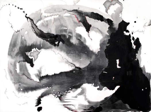 Black Tongue, mixed media on canvas, 30 x 40 inches, 2010